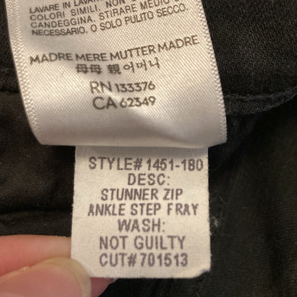 MOTHER Jeans women’s The Stunner Zip Ankle Step Fray in Not Guilty Size 25 - Picture 10 of 12